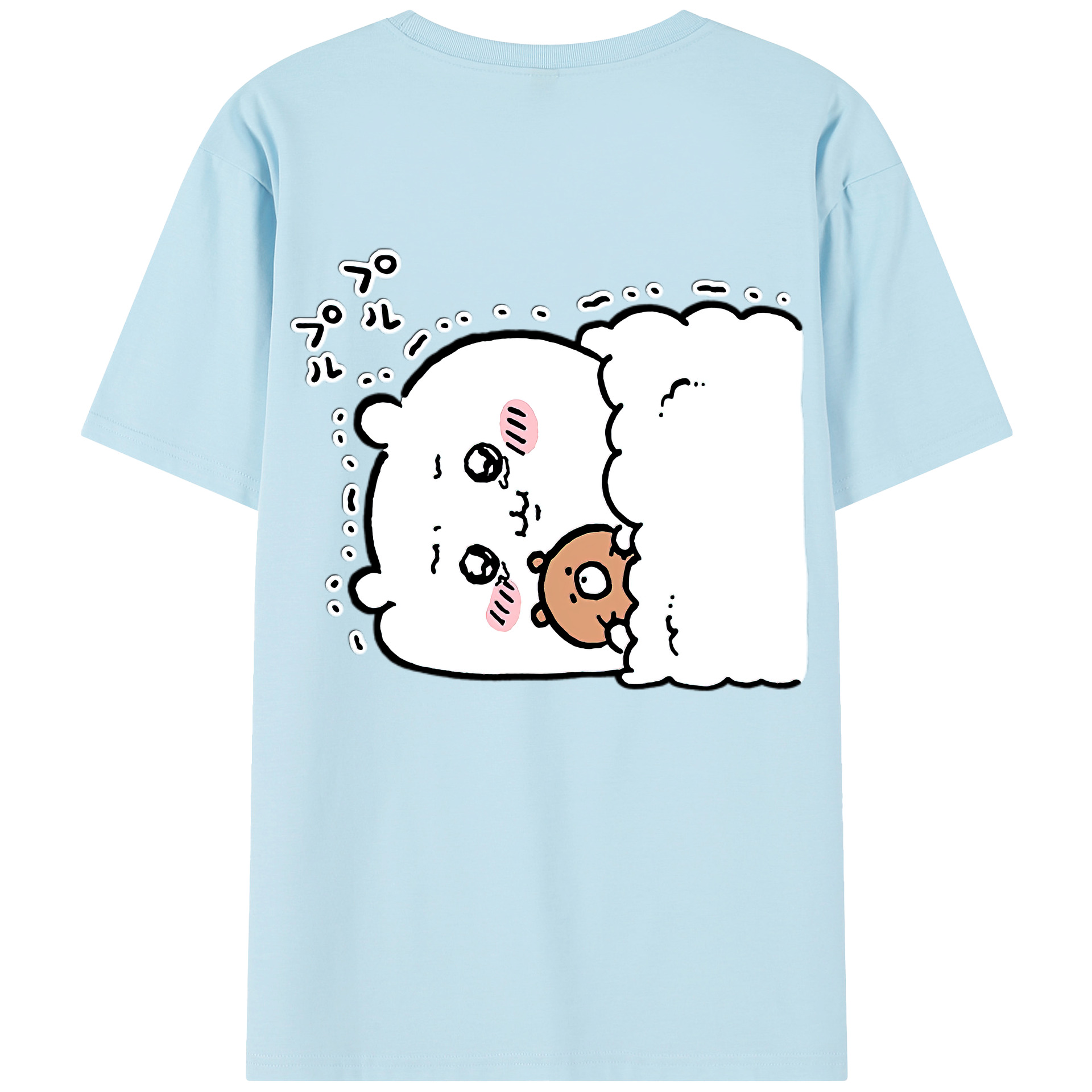（画像用） ちいかわ ちいかわ Chii-kawa chiikawa 綿100％半袖Tシャツ（背面プリント）